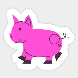 Pig Illustration Sticker